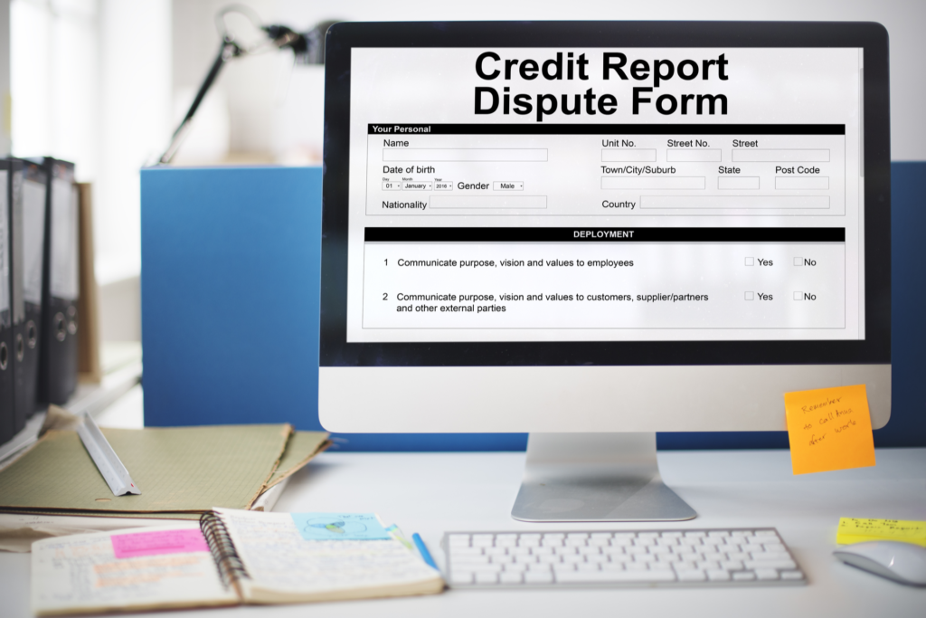 Credit Report Dispute Form Insurance